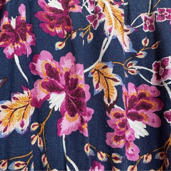 Old Navy | Floral Maxi Dress | Black and Pink Linen Blend Dress - Picture 7 of 12